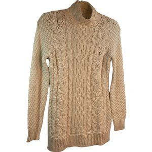 Ralph Lauren Women's Mock Neck Cable Knit Sweater Modern Cream XS NWT!